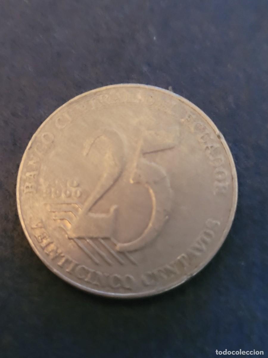 Monedas antiguas de Am&eacute;rica: Moneda 25 centavos 2000 Ecuador - Foto 2