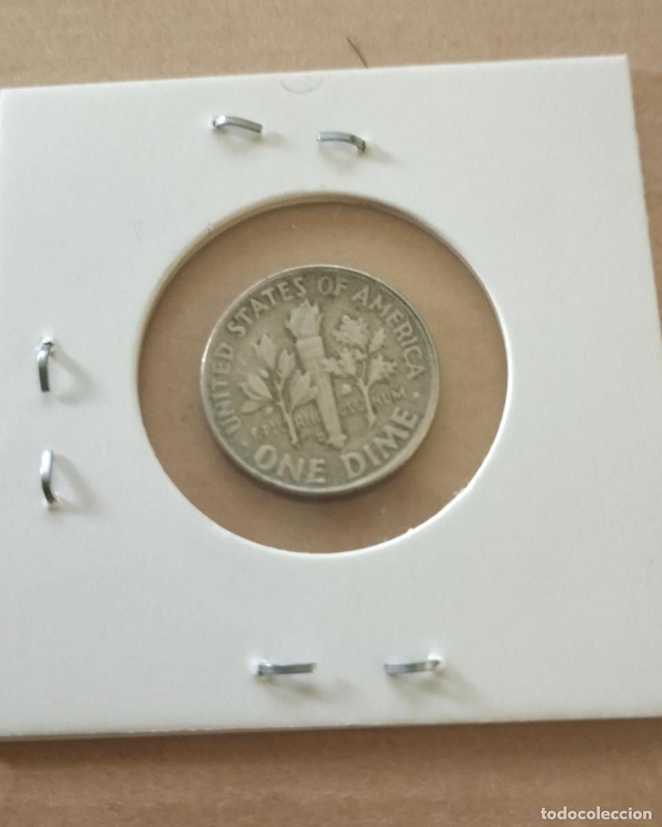 Monedas antiguas de Am&eacute;rica: Plata 10 centavos 1954 EEUU - Foto 2
