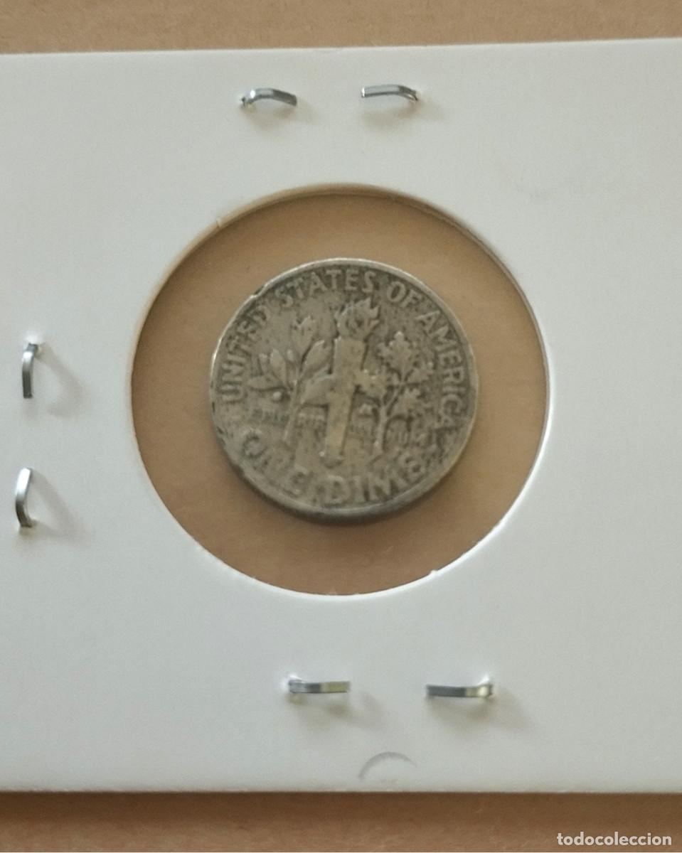 Monedas antiguas de Am&eacute;rica: Plata 10 centavos 1956 EEUU - Foto 2