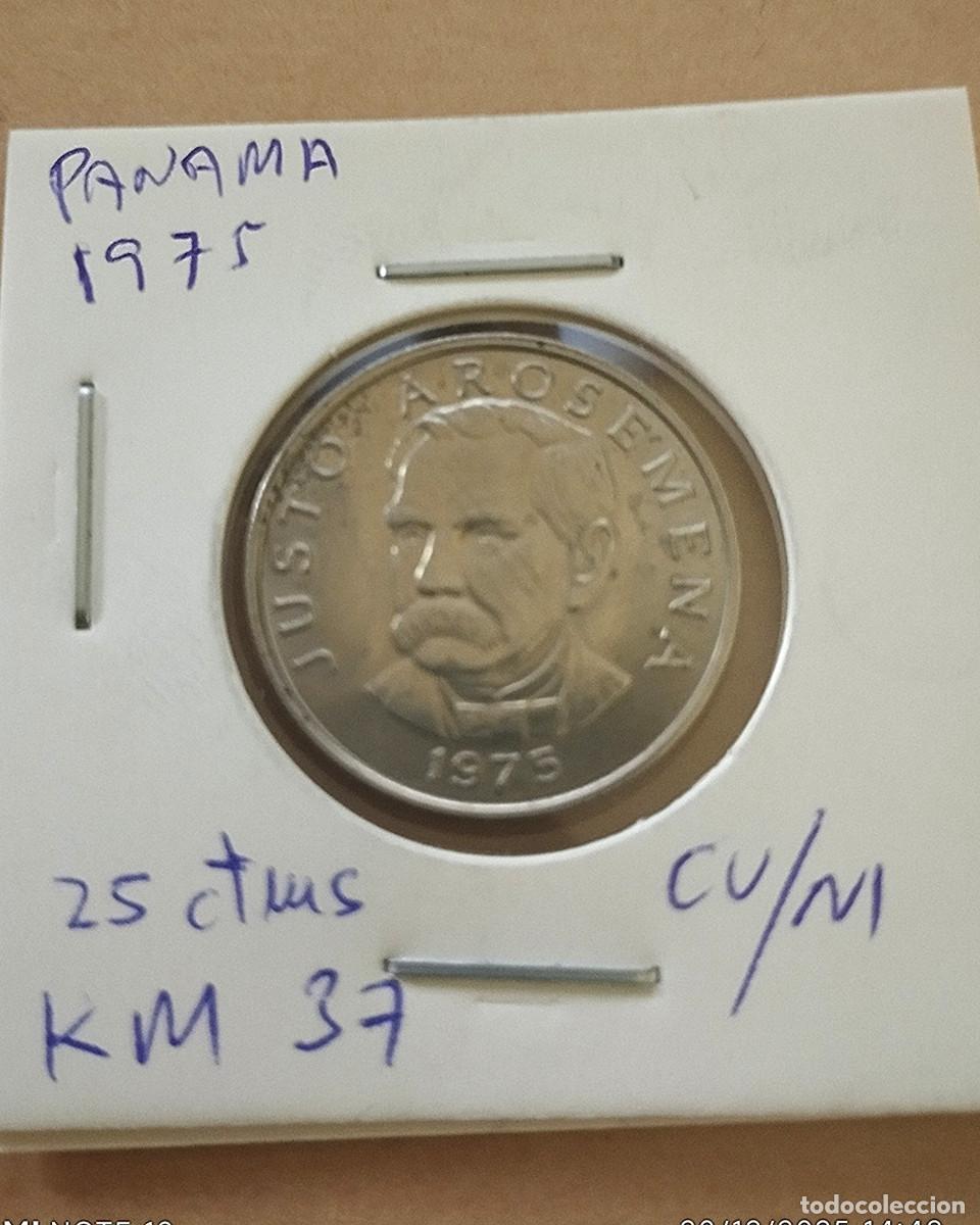 Monedas antiguas de Am&eacute;rica: 25 centesimos 1975 Panama - Foto 1