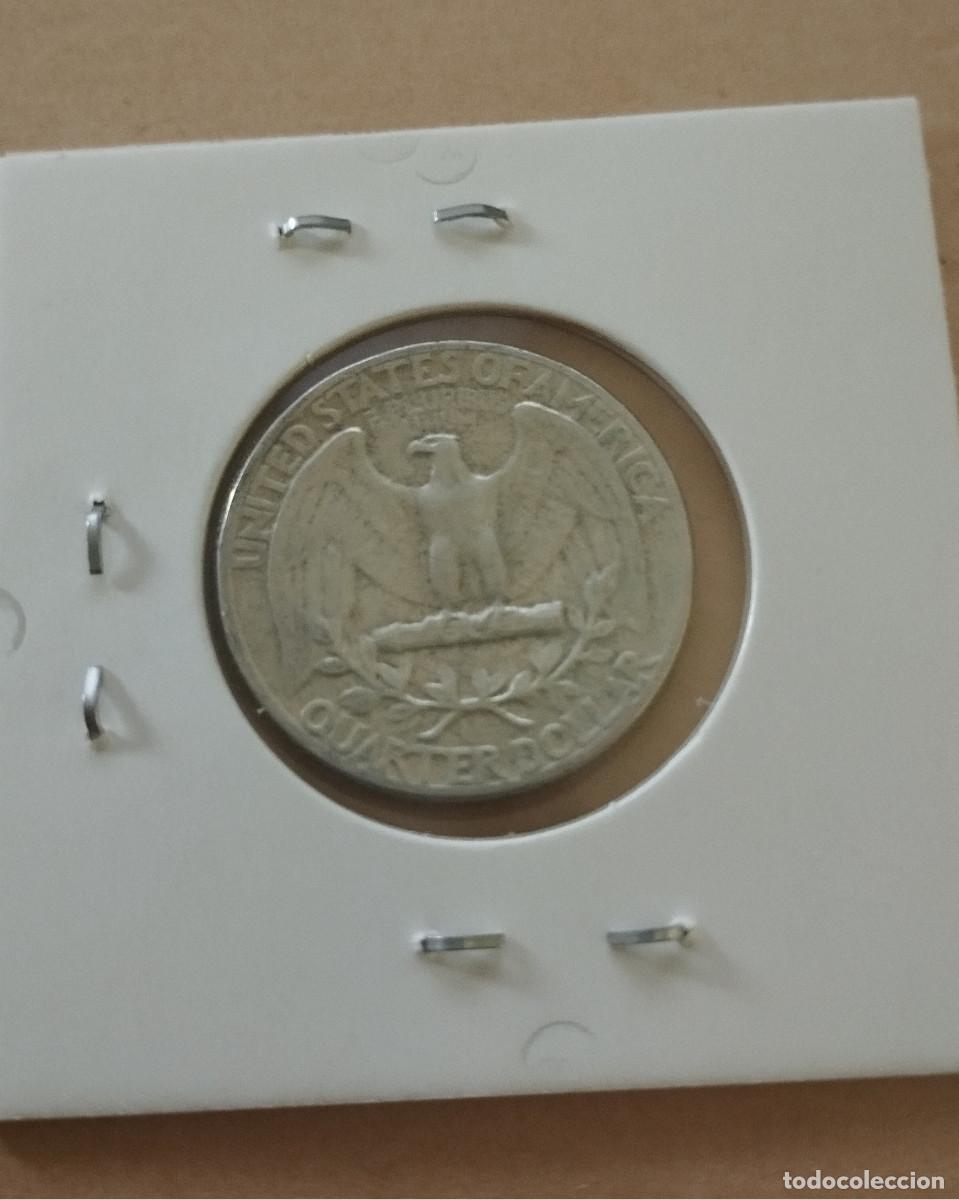 Monedas antiguas de Am&eacute;rica: Plata 25 centavos 1954 EEUU - Foto 2