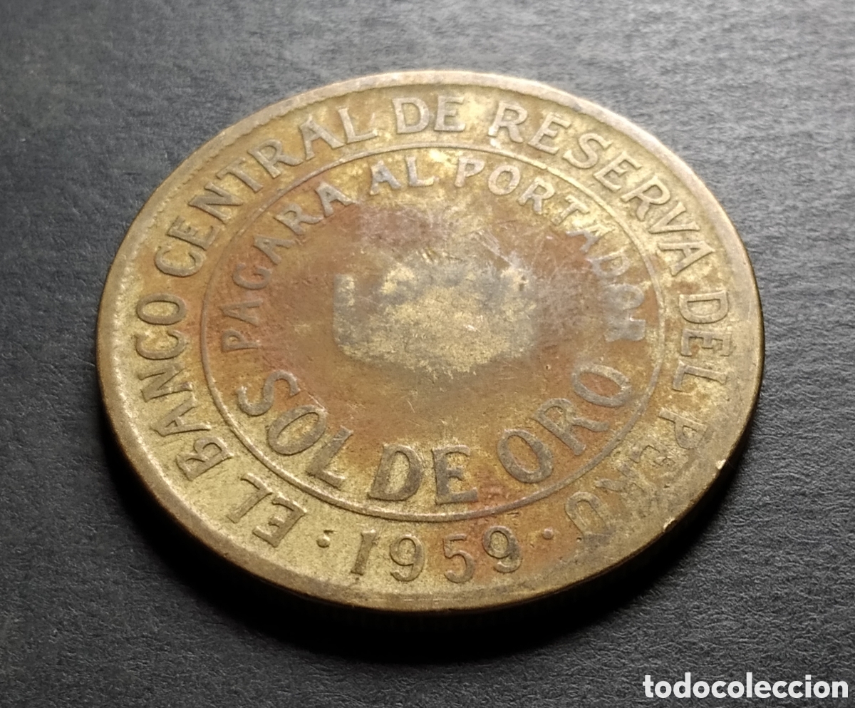 Monedas antiguas de Am&eacute;rica: MONEDA - PER&Uacute; 1 SOL DE ORO 1959 - Foto 3