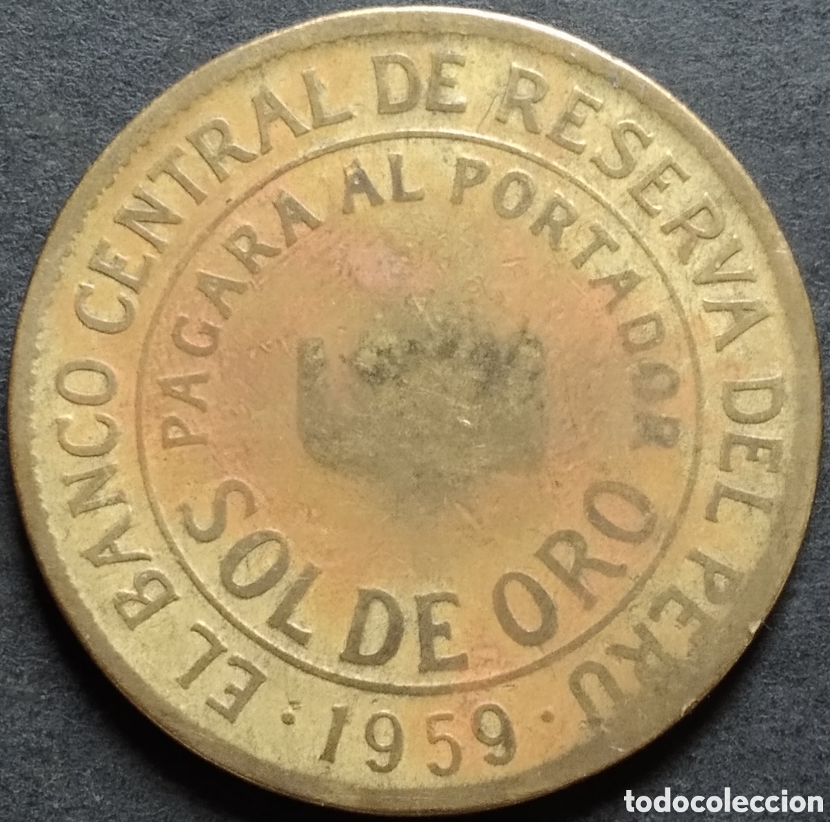 Monedas antiguas de Am&eacute;rica: MONEDA - PER&Uacute; 1 SOL DE ORO 1959 - Foto 1