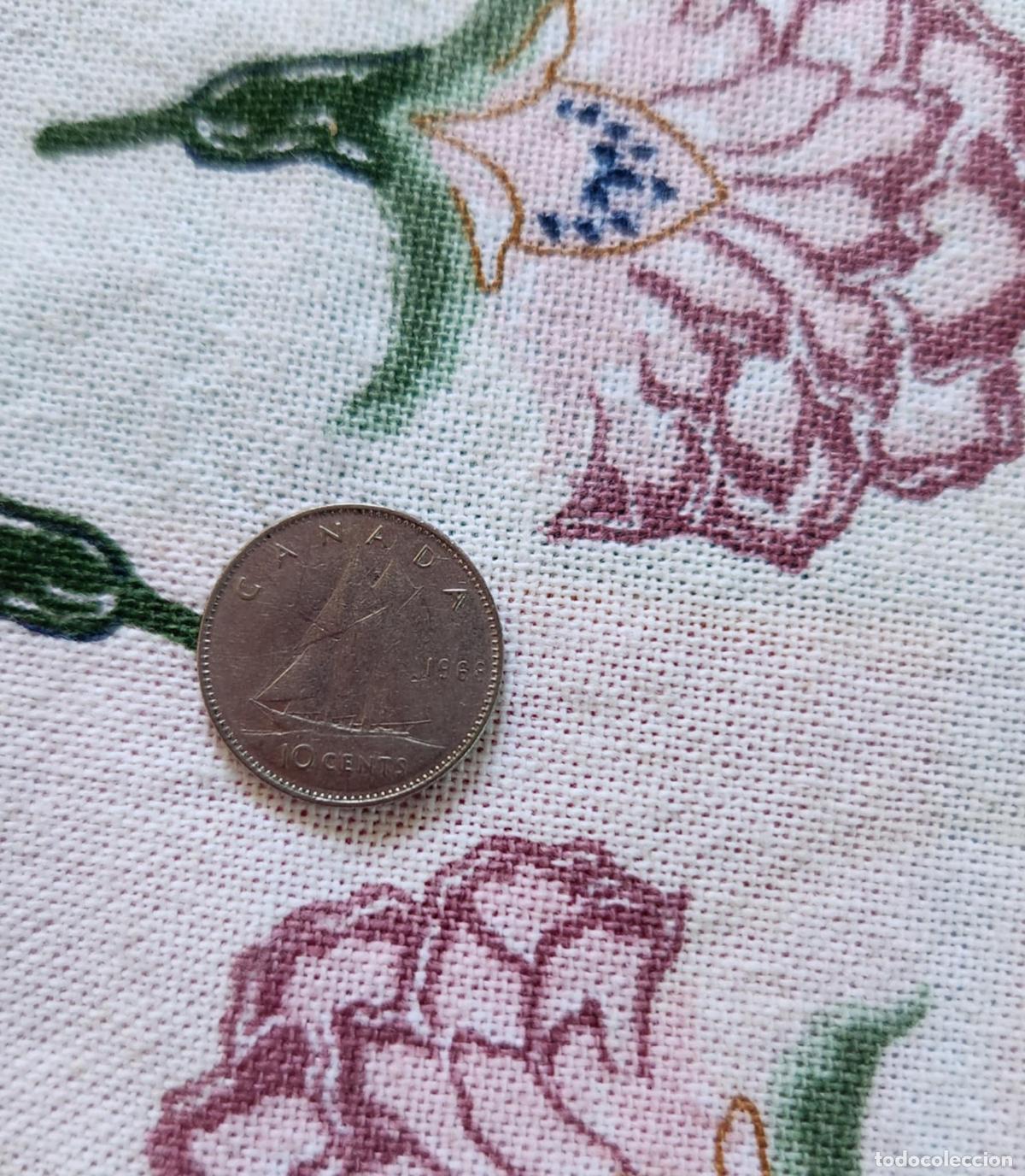 Monedas antiguas de Am&eacute;rica: Moneda de 10 centavos de Canad&aacute; del 68 - Foto 2