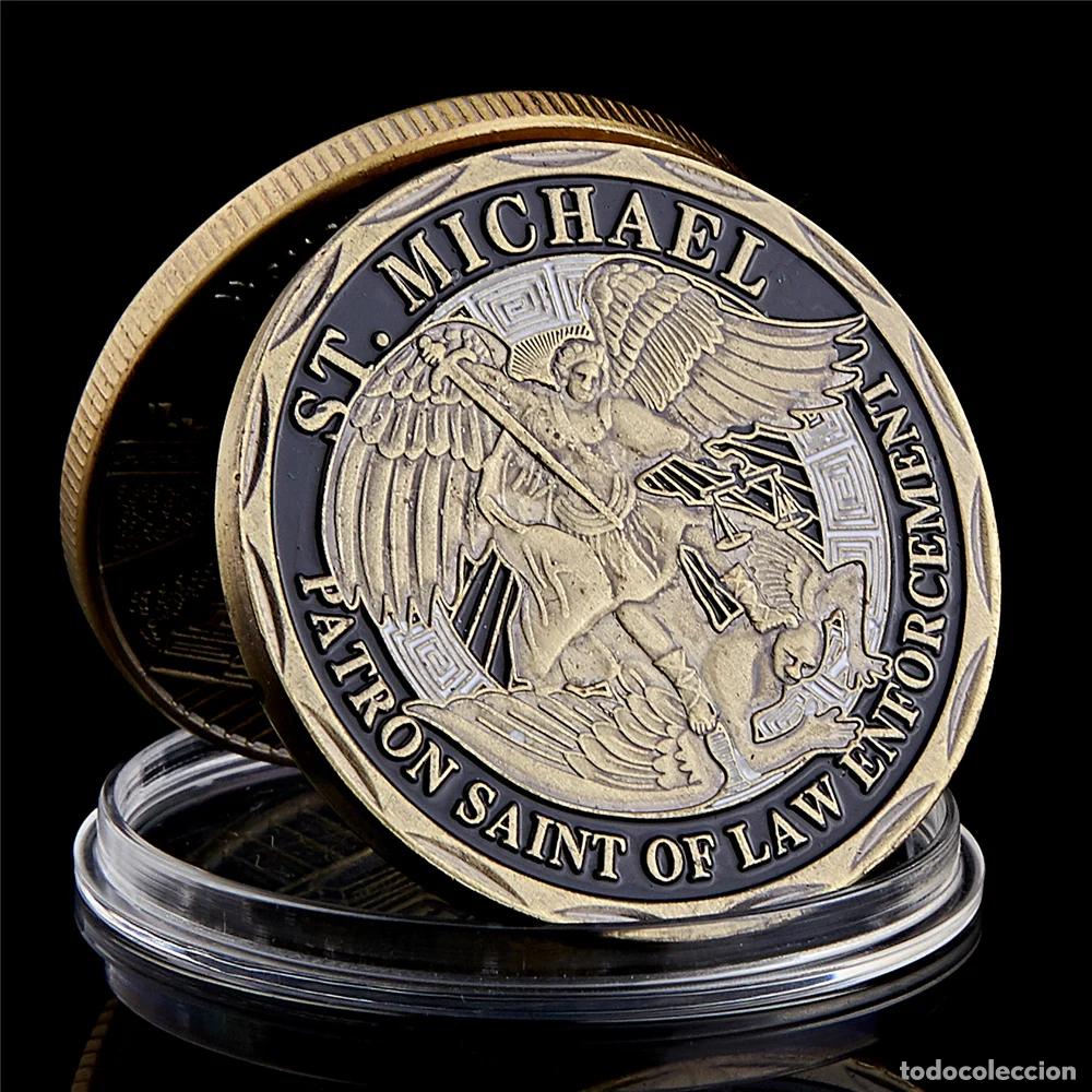 Moneda de Protección del Arcángel San Miguel - Moneda Coleccionista de Aleación de Zinc de 1.57