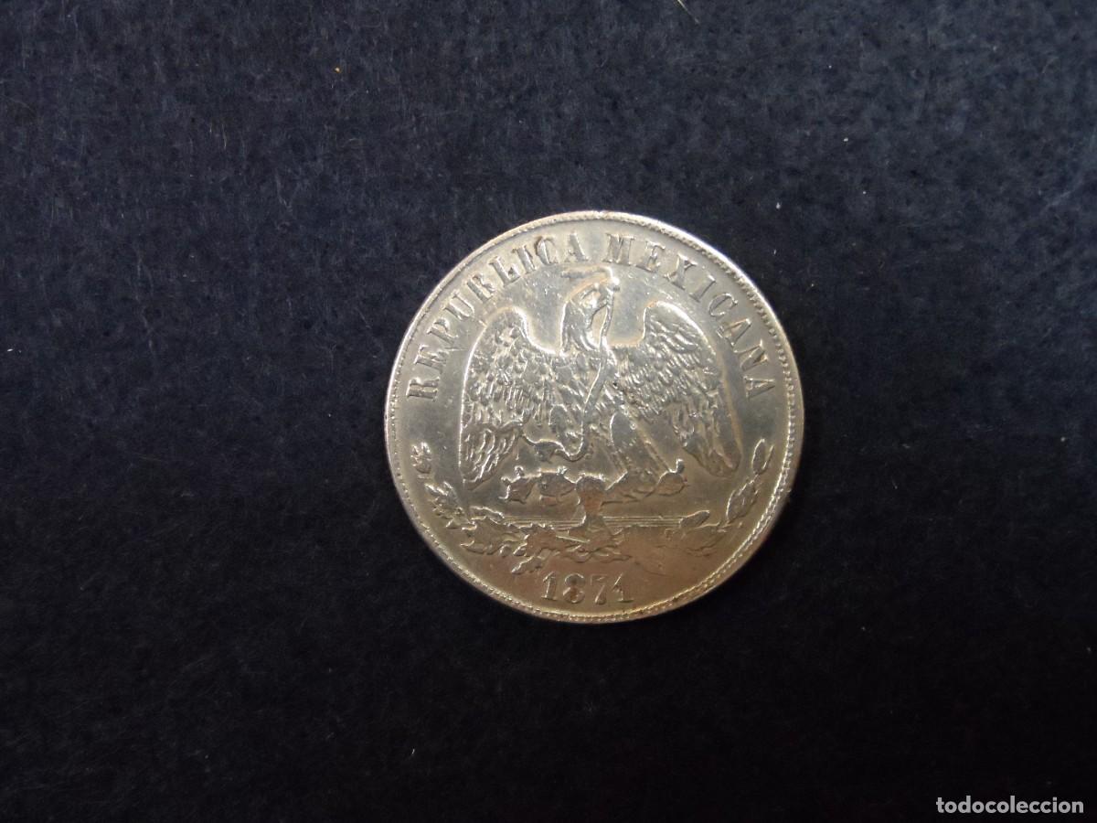 Monedas antiguas de Am&eacute;rica: 1 PESO DE PLATA LIBERTAD-LEY .REPUBLICA MEXICANA A&Ntilde;O 1871. SAN LUIS DE POTOSI. B.C.