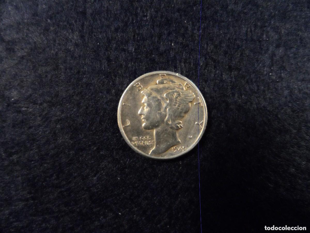 Monedas antiguas de Am&eacute;rica: ONE DIME DE PLATA. ESTADOS UNIDOS DE AMERICA. SIN CECA. A&Ntilde;OS 1945. M.B.C