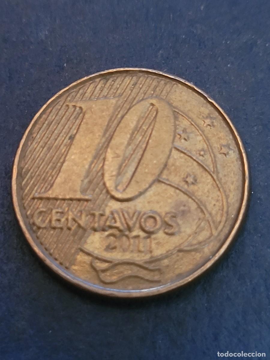 Monedas antiguas de Am&eacute;rica: Moneda 10 centavos 2011 Brasil - Foto 2