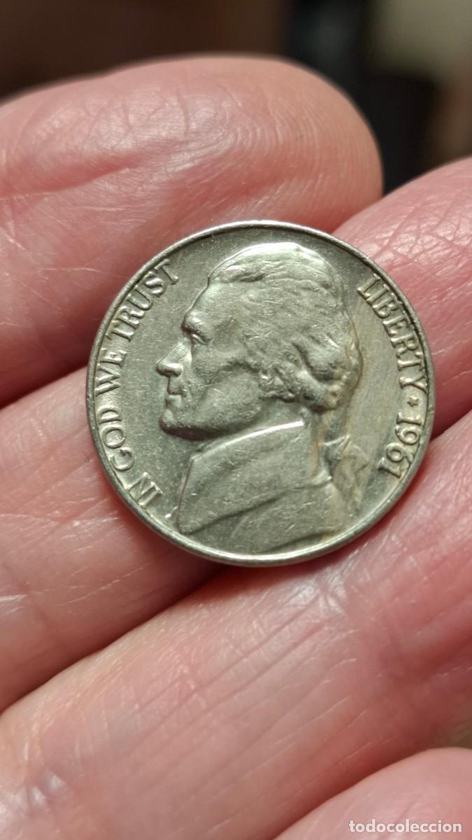 Moedas antigas da Am&eacute;rica: MONEDA DE ESTADOS UNIDOS DE 5 CENTAVOS DE1961