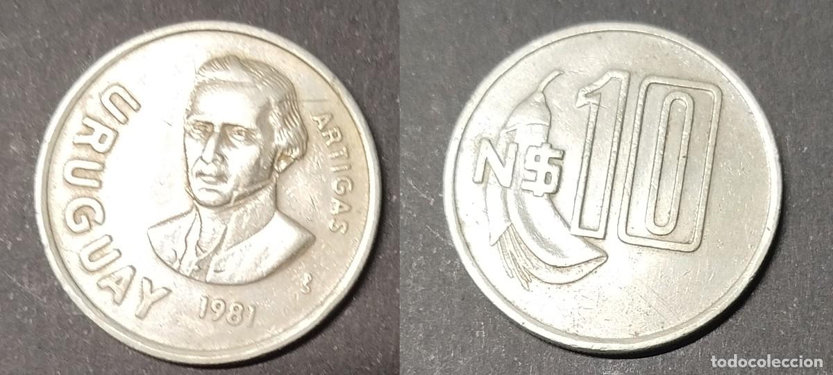 Monedas antiguas de Am&eacute;rica: Uruguay 10 pesos 1981 MBC - Foto 1