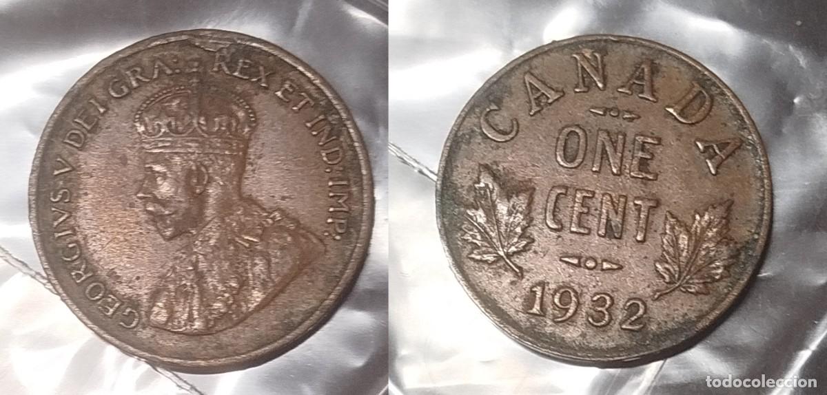 Monedas antiguas de Am&eacute;rica: 1 centavo canadiense de 1932 - jorge V - Foto 1