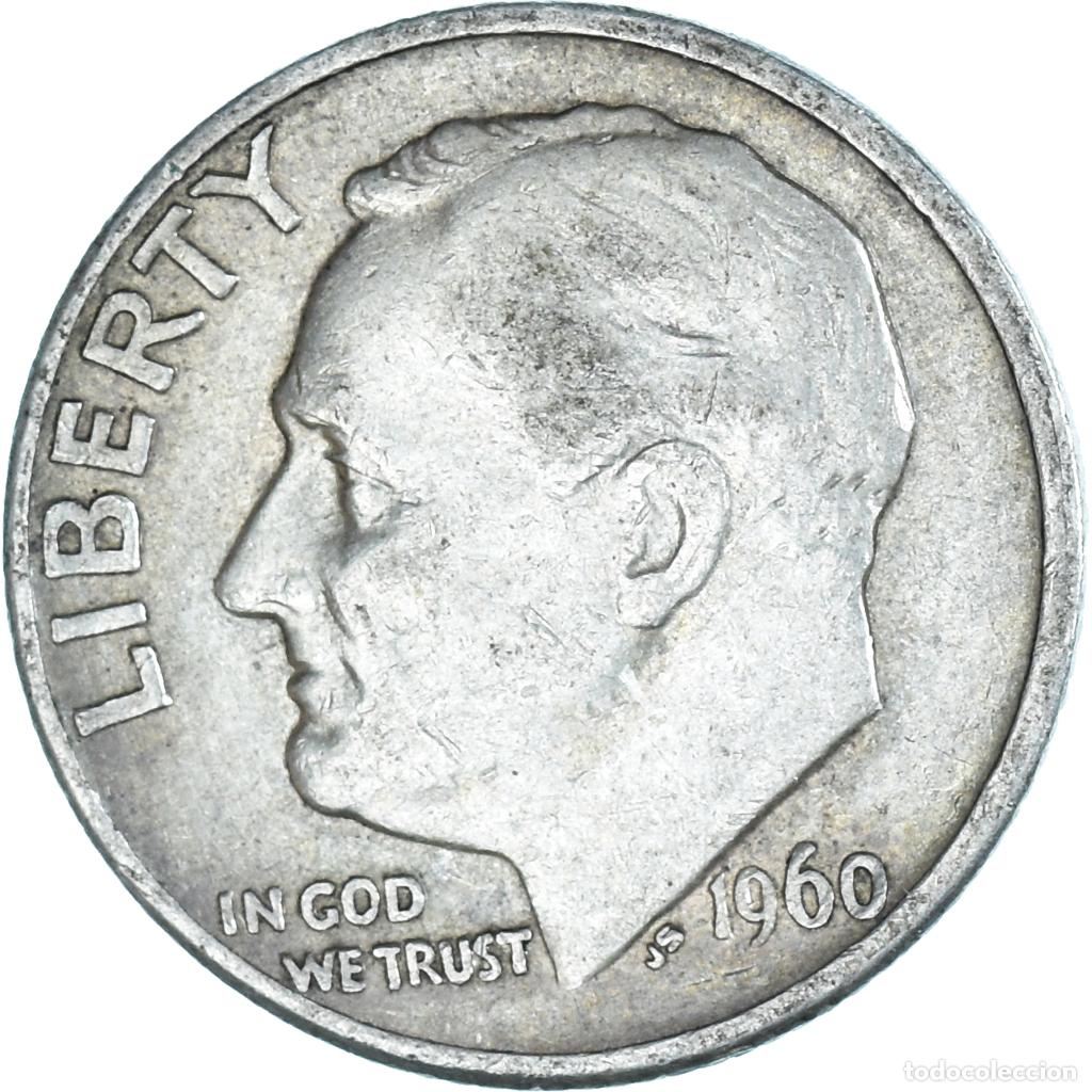 Monnaies anciennes d'Am&eacute;rique: [#1141504] Moneda, Estados Unidos, Roosevelt Dime, Dime, 1960, U.S. Mint, Denver, BC+