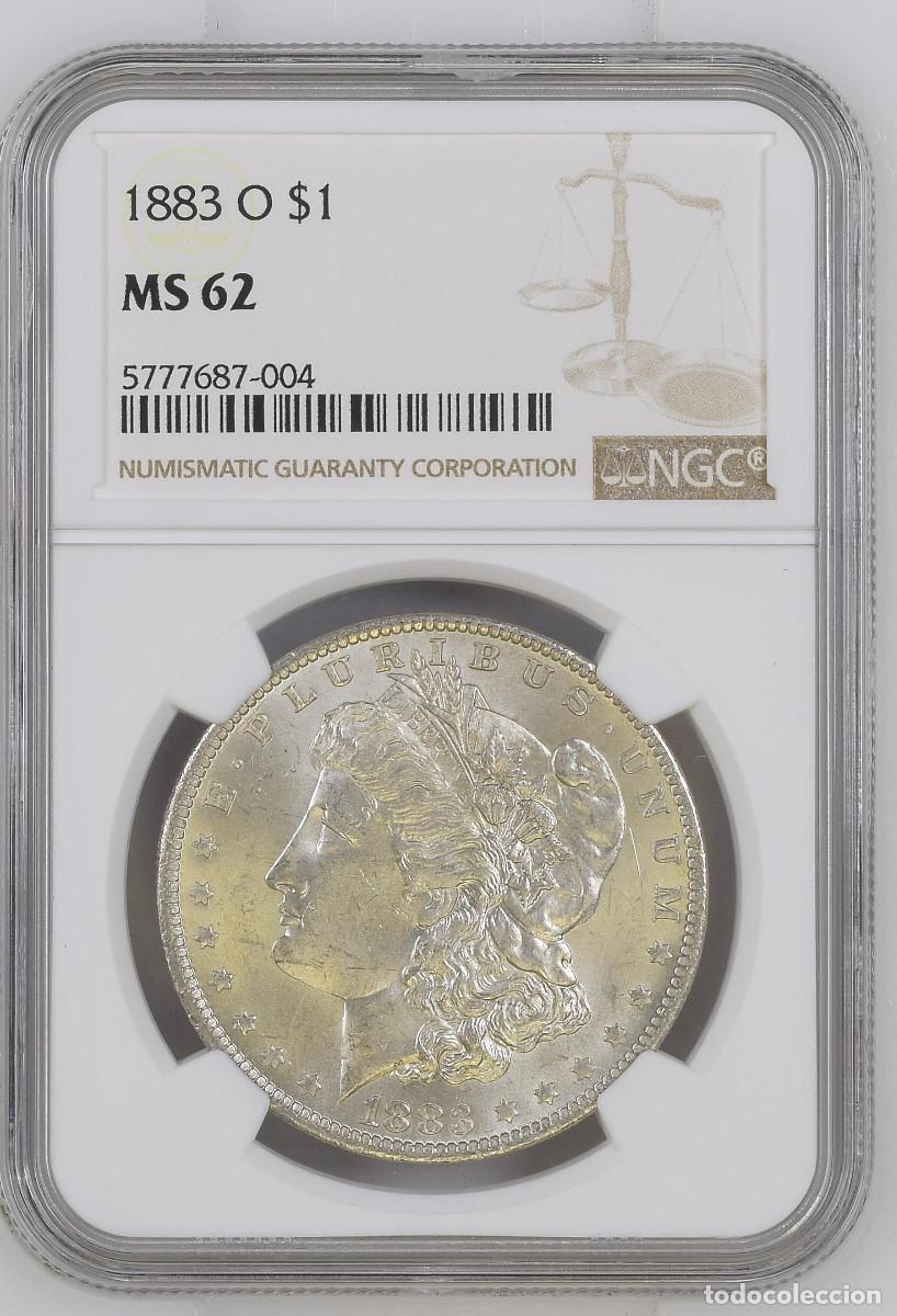 Monedas antiguas de Am&eacute;rica: Dolar Morgan 1883 MS62 O - Foto 1
