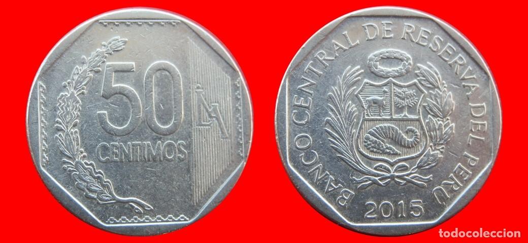 Old Coins of America: 50 CENTIMOS 2015 PERU-139482