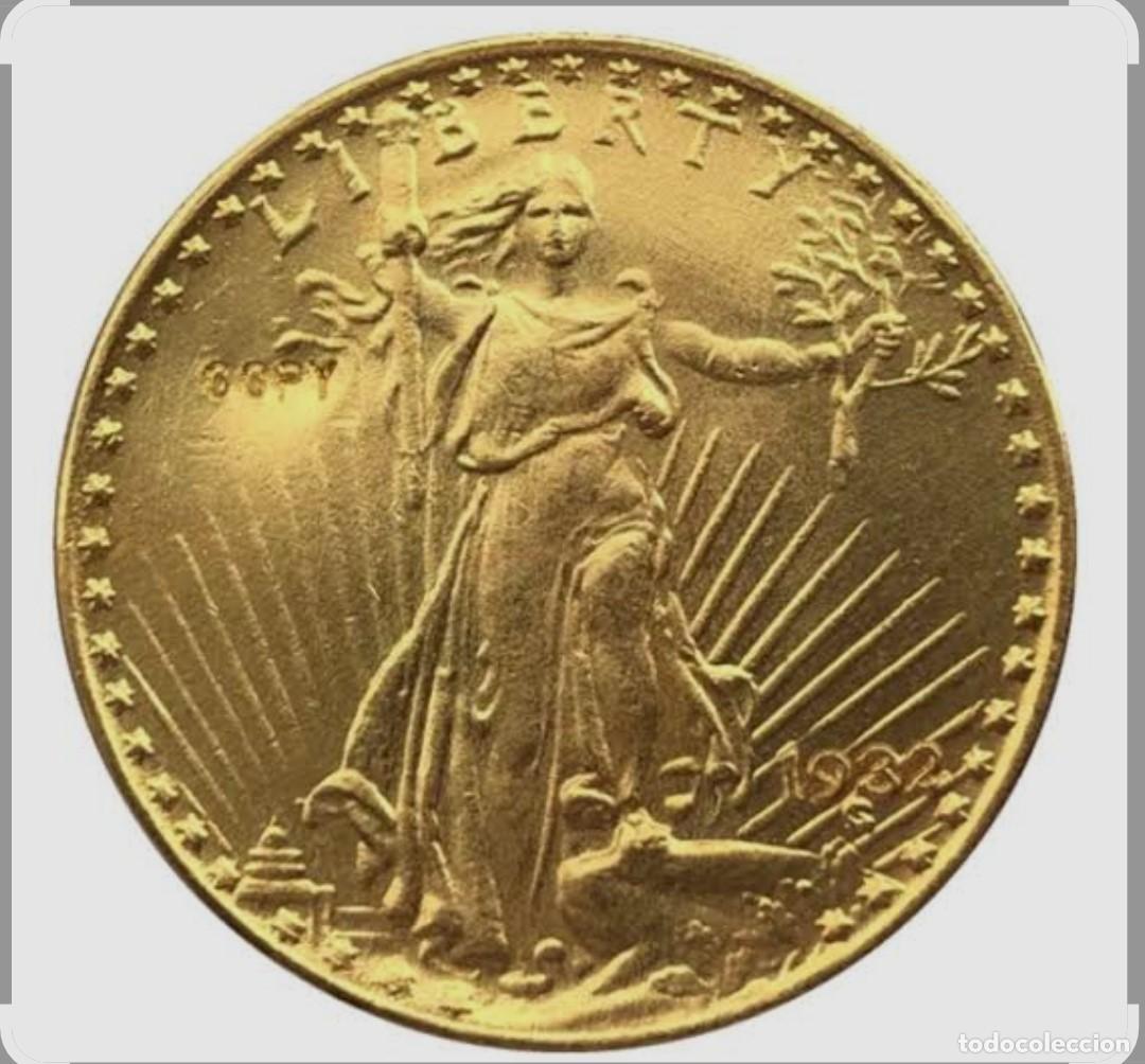 Monedas antiguas de Am&eacute;rica: MONEDA EAGLE ORO REPLICA 1932 (EL DE LA IMAGEN) - Foto 1