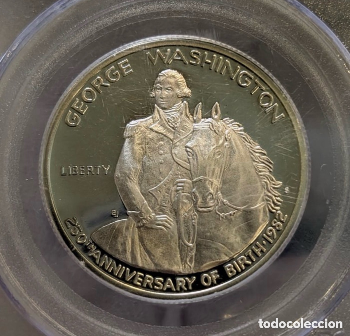 Old Coins of America: Medio D&oacute;lar Plata G. Washington 250 Aniversario