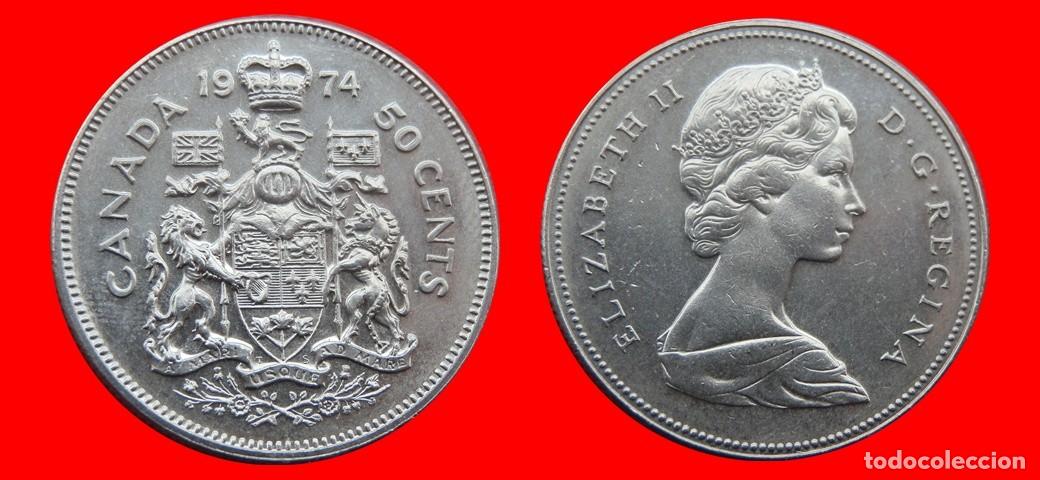 Monedas antiguas de Am&eacute;rica: 50 CENTAVOS 1974 CANADA-139509