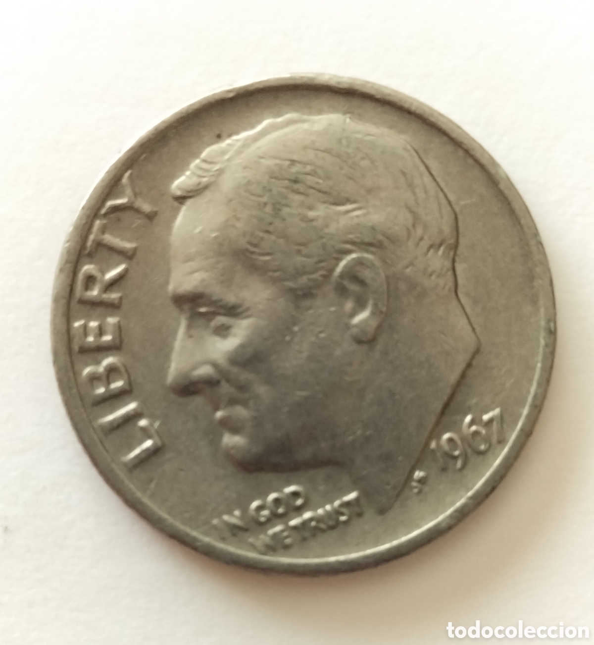 Monedas antiguas de Am&eacute;rica: Moneda 1 dime 1967 EEUU - Foto 1