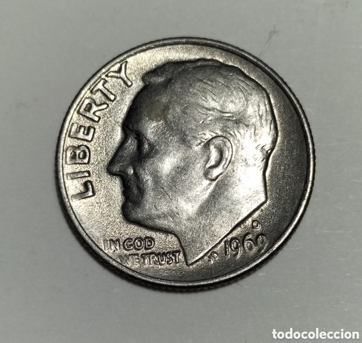 Monedas antiguas de Am&eacute;rica: Moneda 1 dime 1969D EEUU - Foto 1