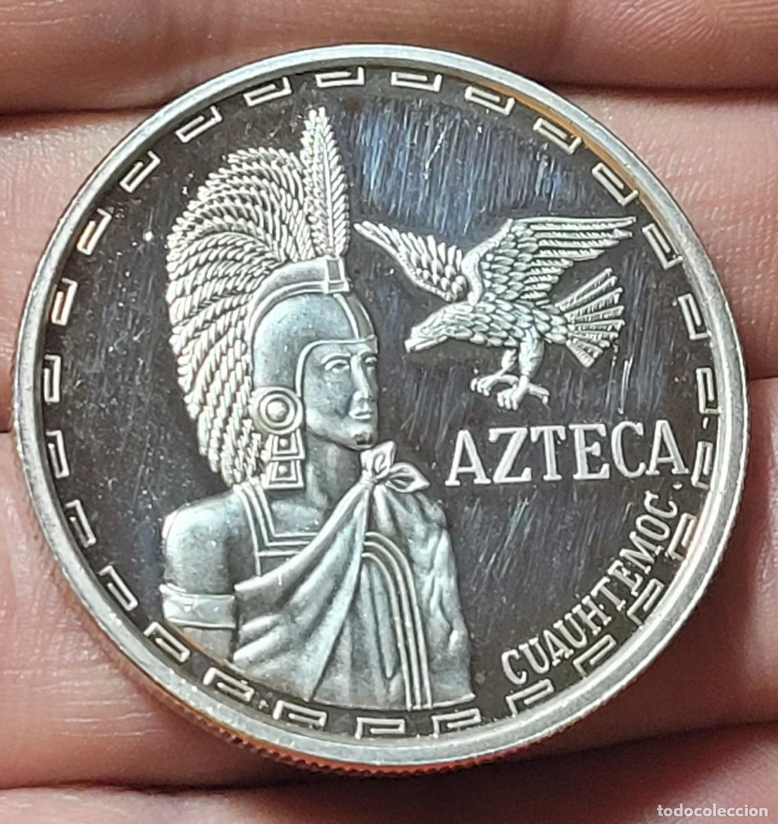 Old Coins of America: ONZA PLATA 999 MEXICO AZTECA CUAUHTEMOC