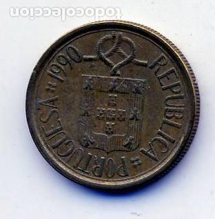 Old Coins of America: PORTUGAL.- 5 ESCUDOS DE 1990.-