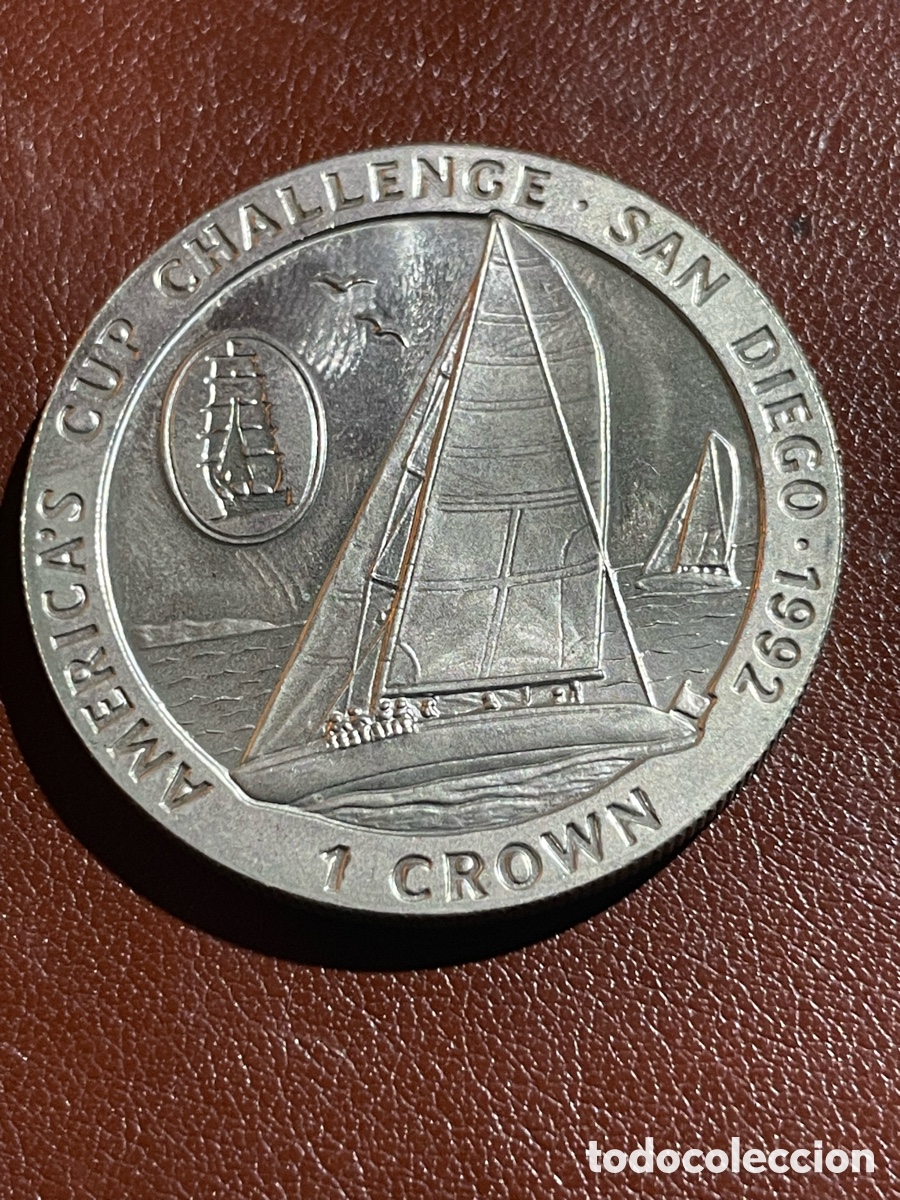 Old Coins of America: Moneda Isla de Man 1992