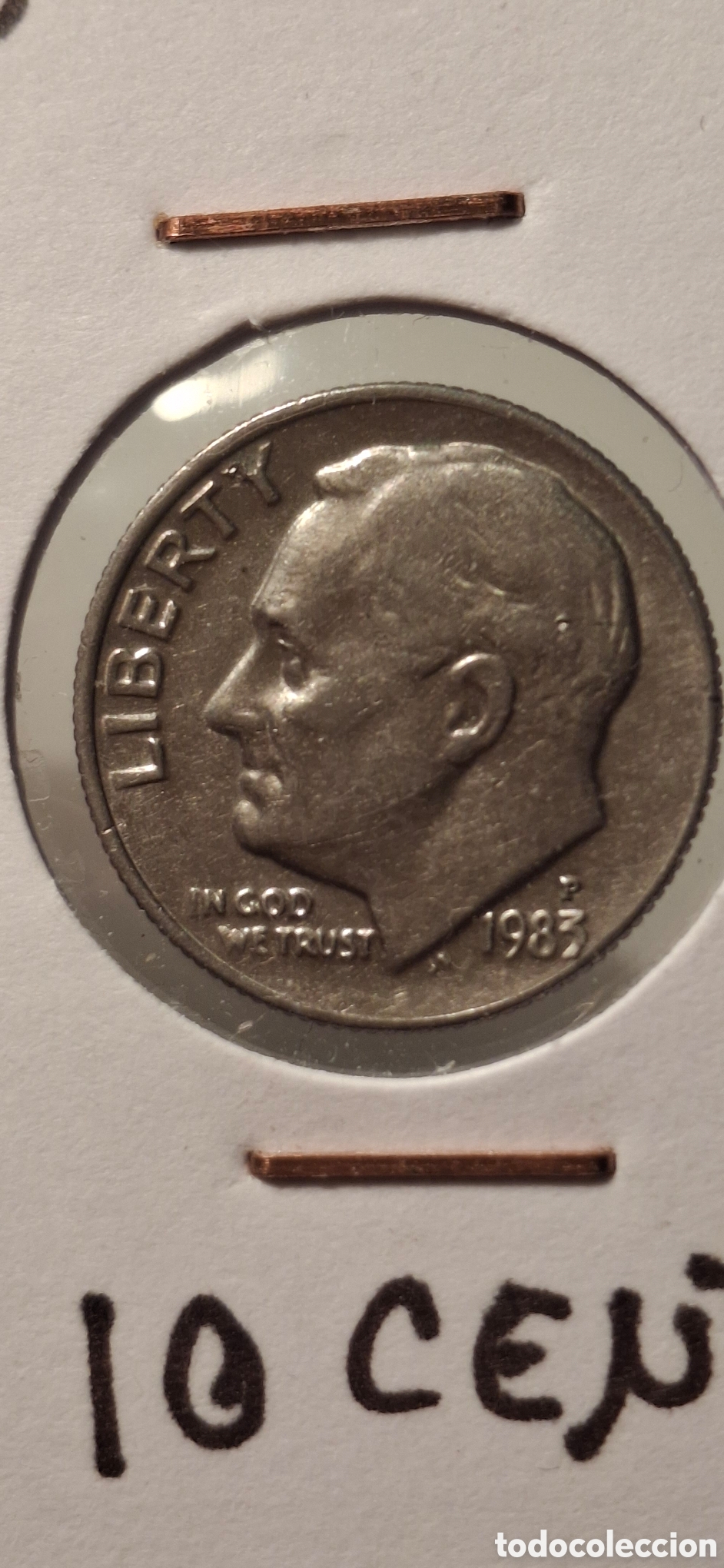 Alte M&uuml;nzen aus Amerika: One Dime 1983 P Usa 10 Centavos de Dolar Dollar Estados Unidos