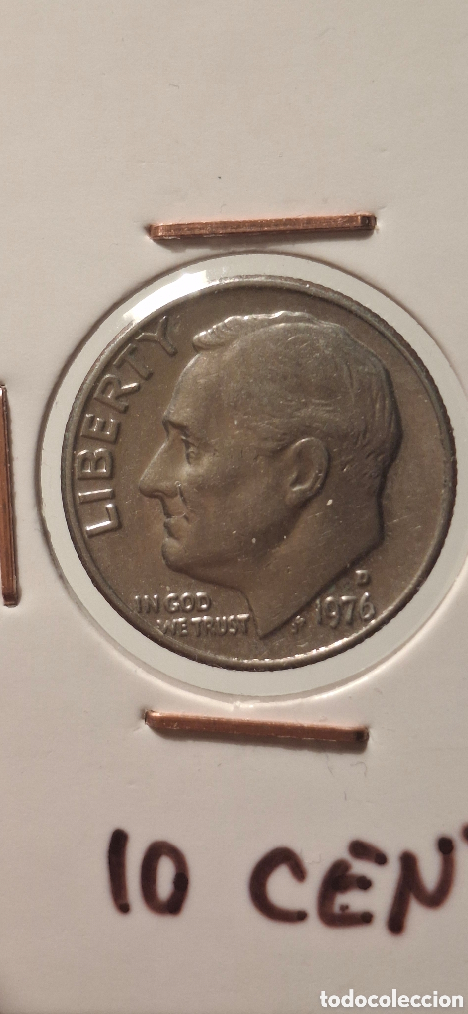 Alte M&uuml;nzen aus Amerika: One Dime 1976 D Usa 10 Centavos de Dolar Dollar Estados Unidos