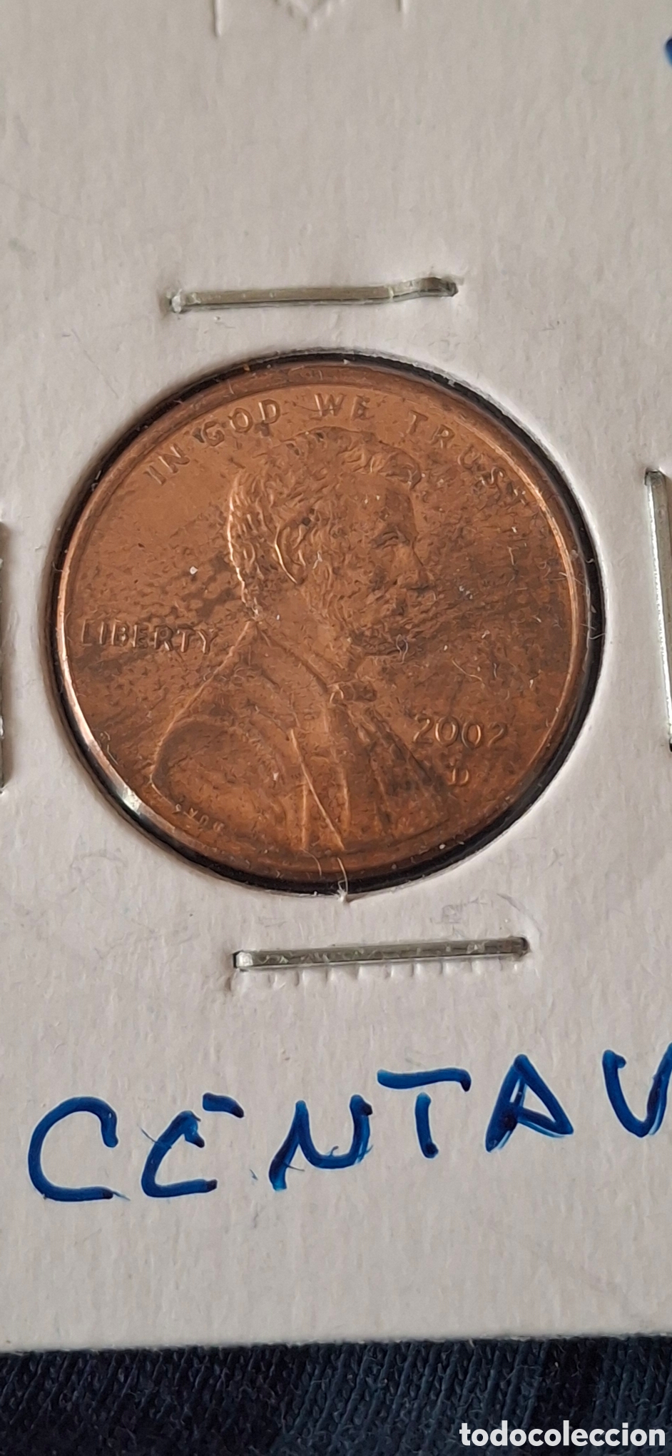 Moedas antigas da Am&eacute;rica: 2002 D One Cent Usa Estados Unidos 1 centavo