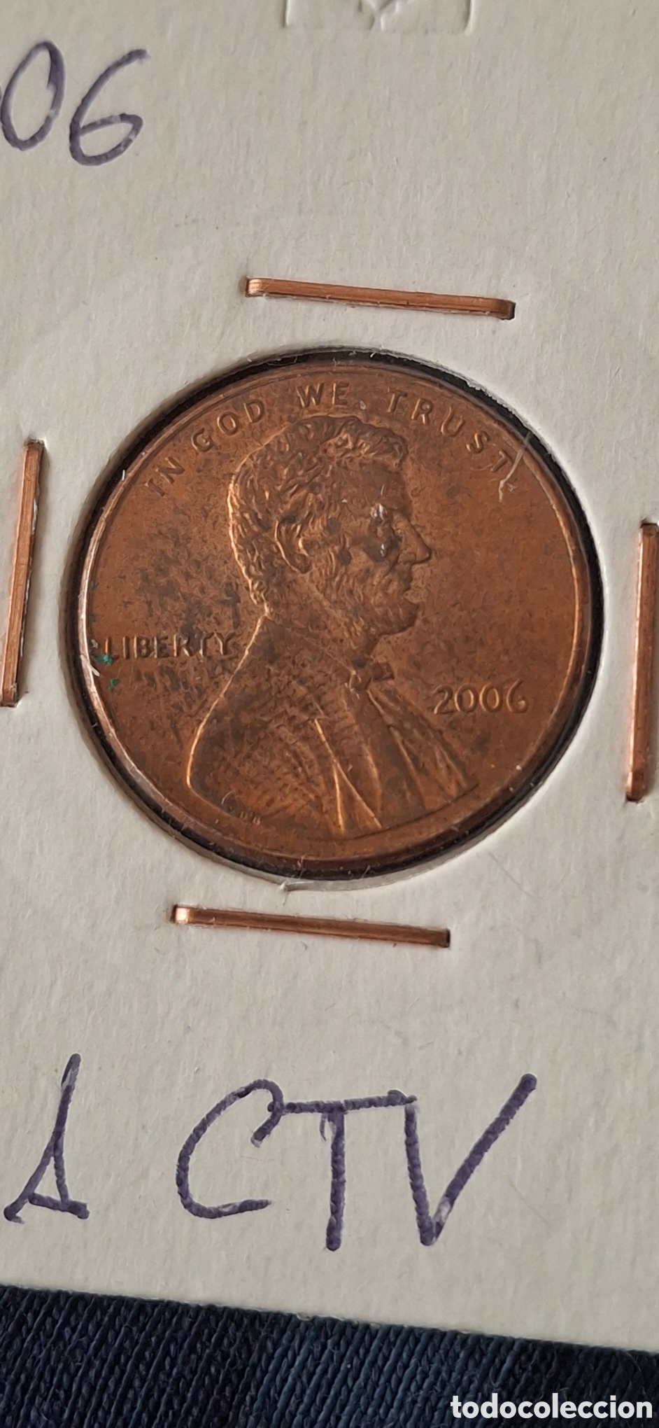 Moedas antigas da Am&eacute;rica: 2006 One Cent Usa Estados Unidos 1 centavo