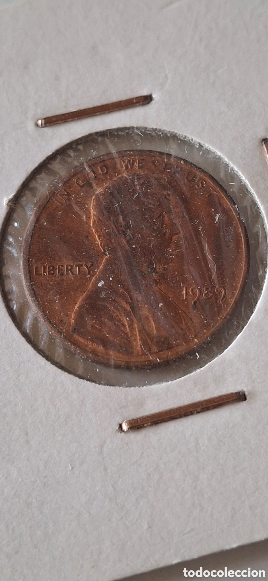 Monnaies anciennes d'Am&eacute;rique: 1989 One Cent Usa Estados Unidos 1 centavo