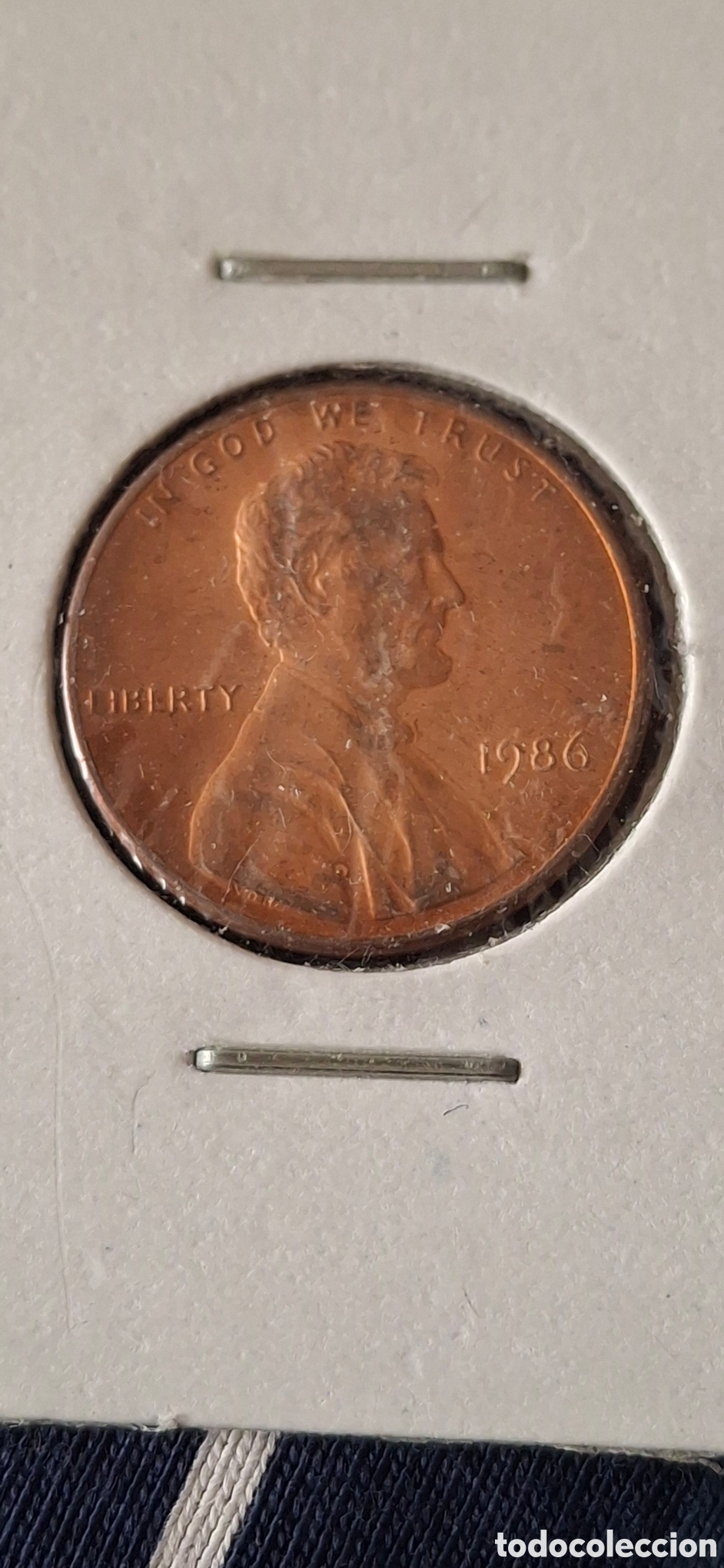 Alte M&uuml;nzen aus Amerika: 1986 One Cent Usa Estados Unidos 1 centavo