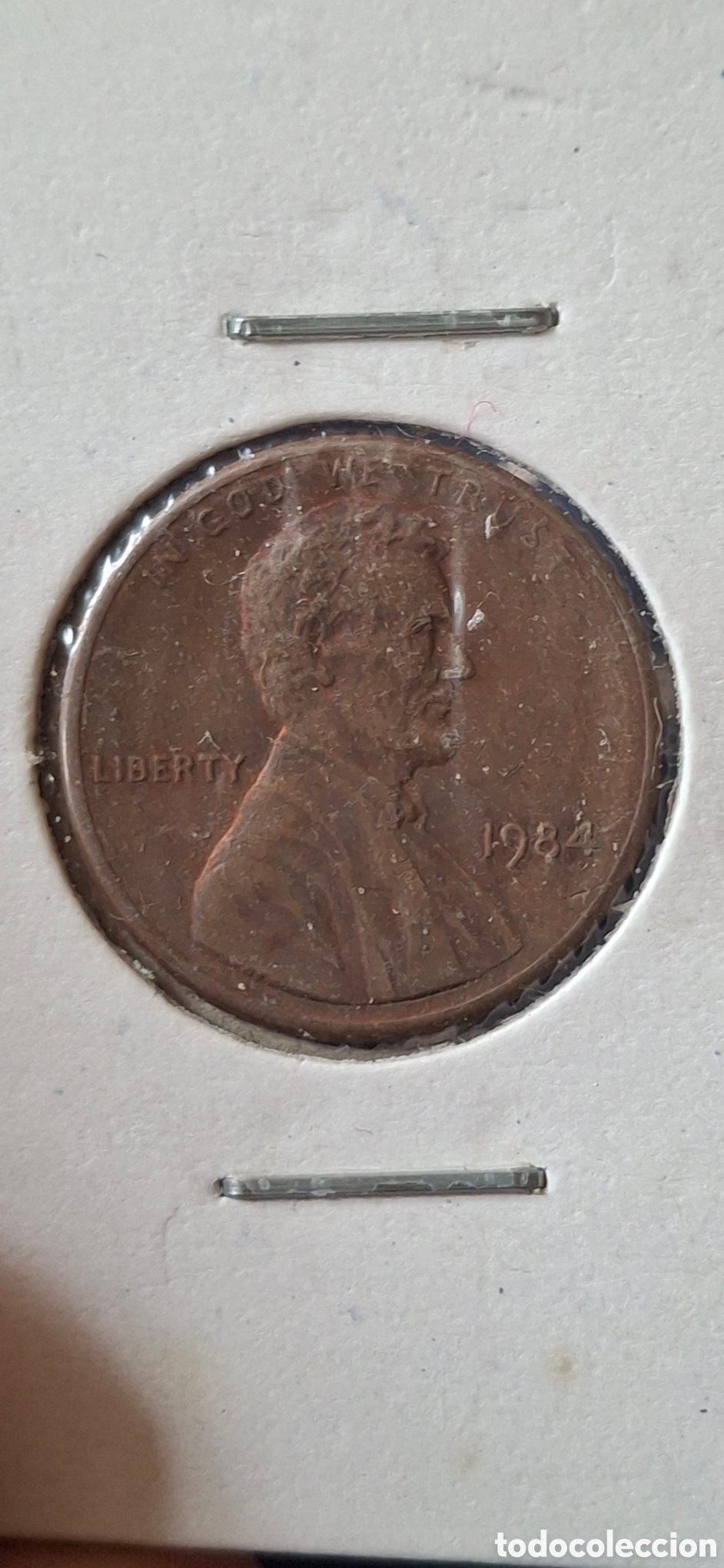 Alte M&uuml;nzen aus Amerika: 1984 One Cent Usa Estados Unidos 1 centavo