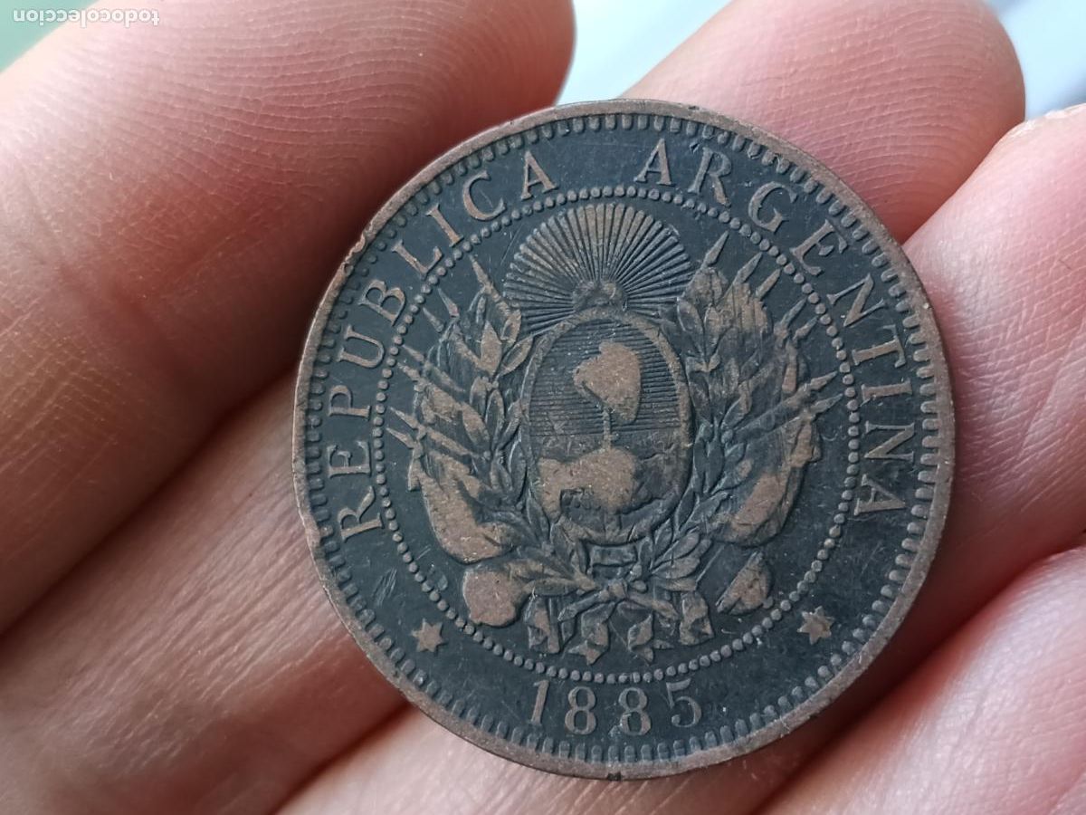 Monedas antiguas de Am&eacute;rica: Argentina 2 centavos 1885 - Foto 2