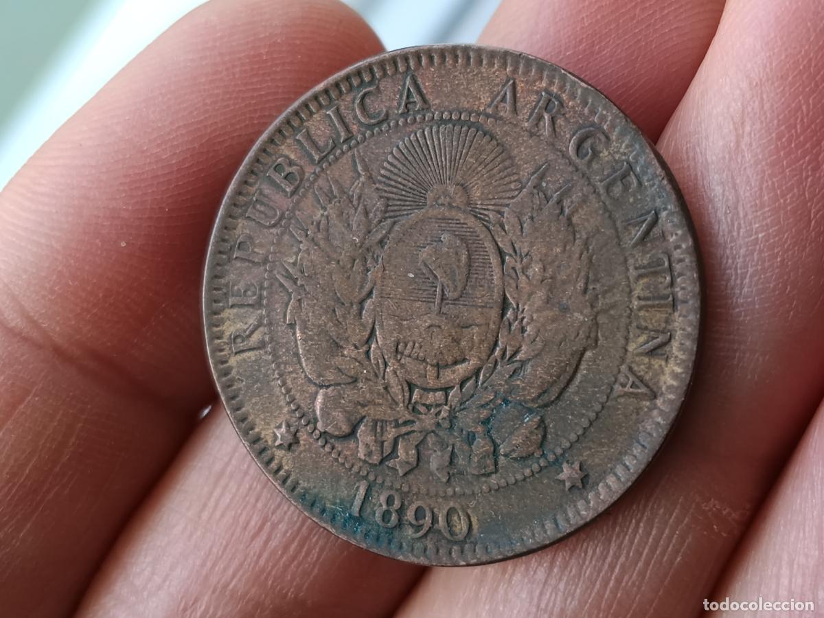 Monedas antiguas de Am&eacute;rica: Argentina, 2 Centavos 1890 - Foto 2