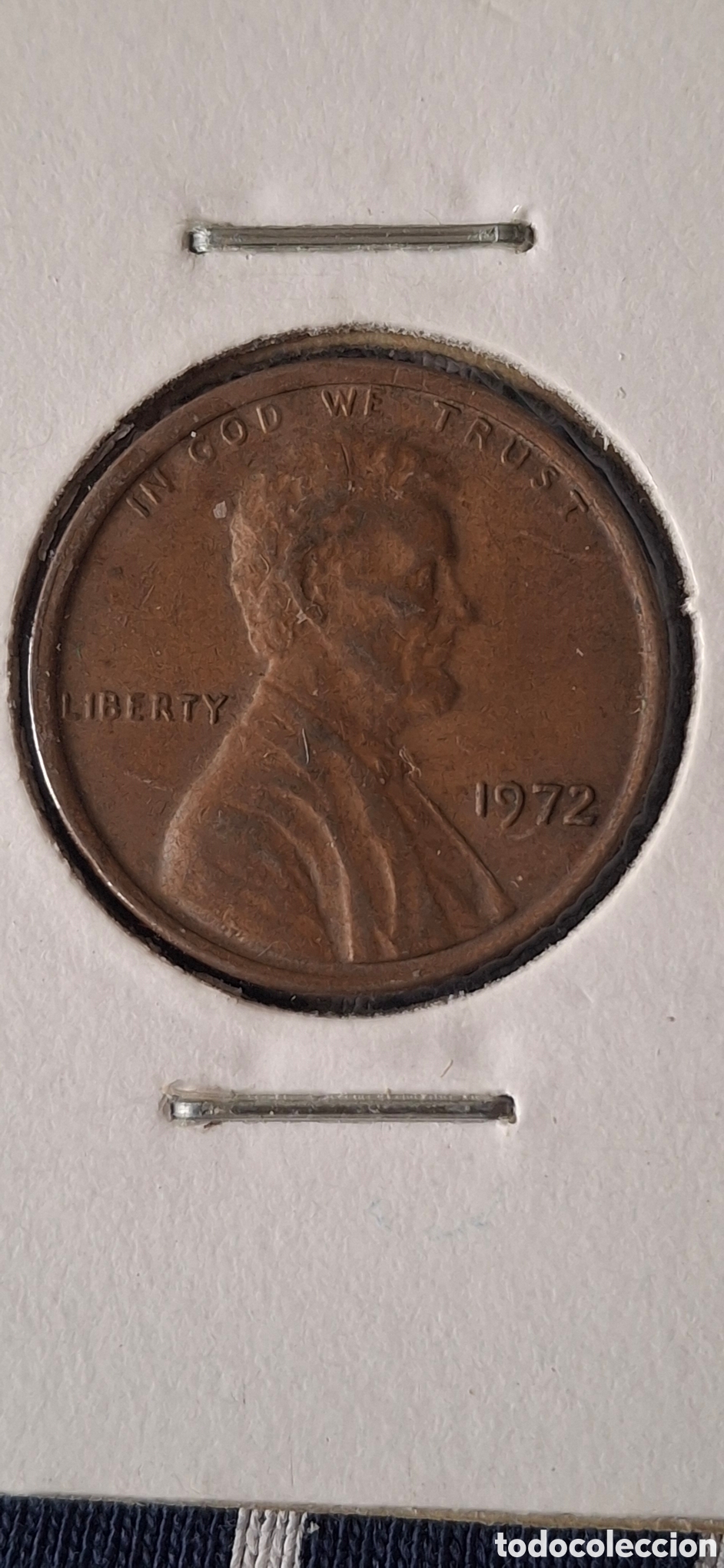 Monedas antiguas de Am&eacute;rica: 1972 One Cent Usa Estados Unidos 1 centavo