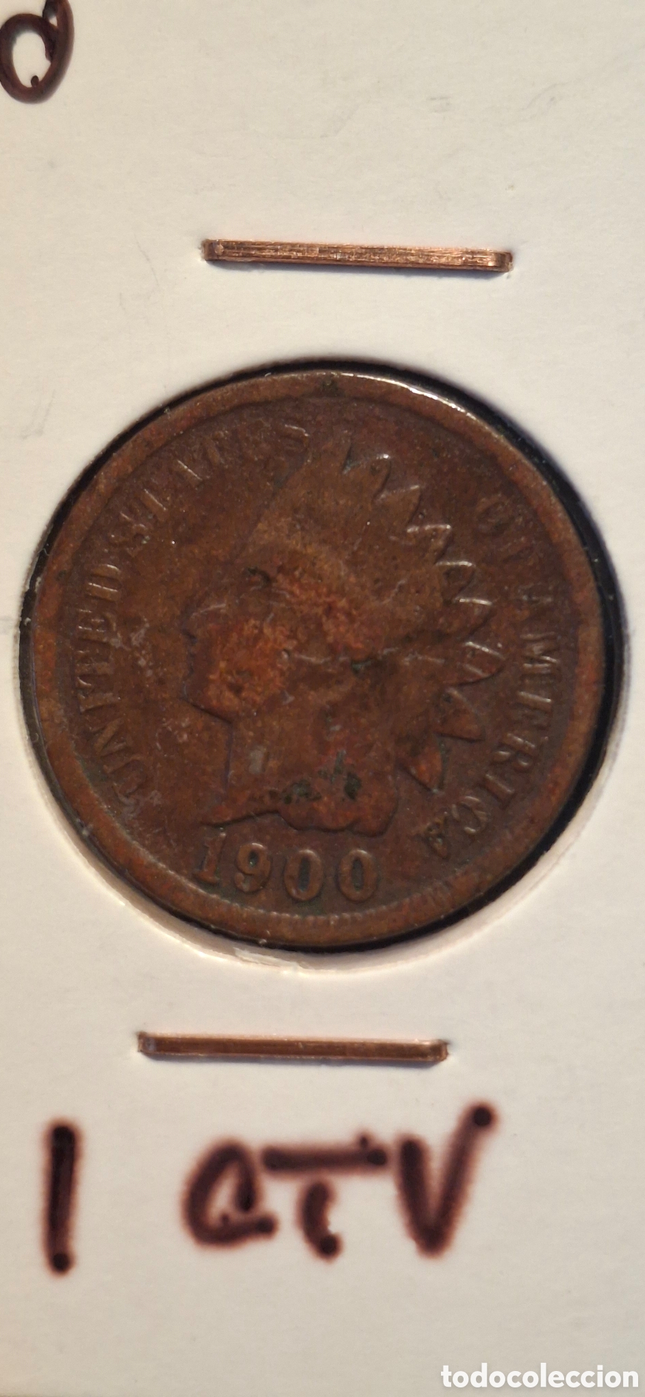 Monedas antiguas de Am&eacute;rica: 1900 One Cent Usa Estados Unidos 1 centavo