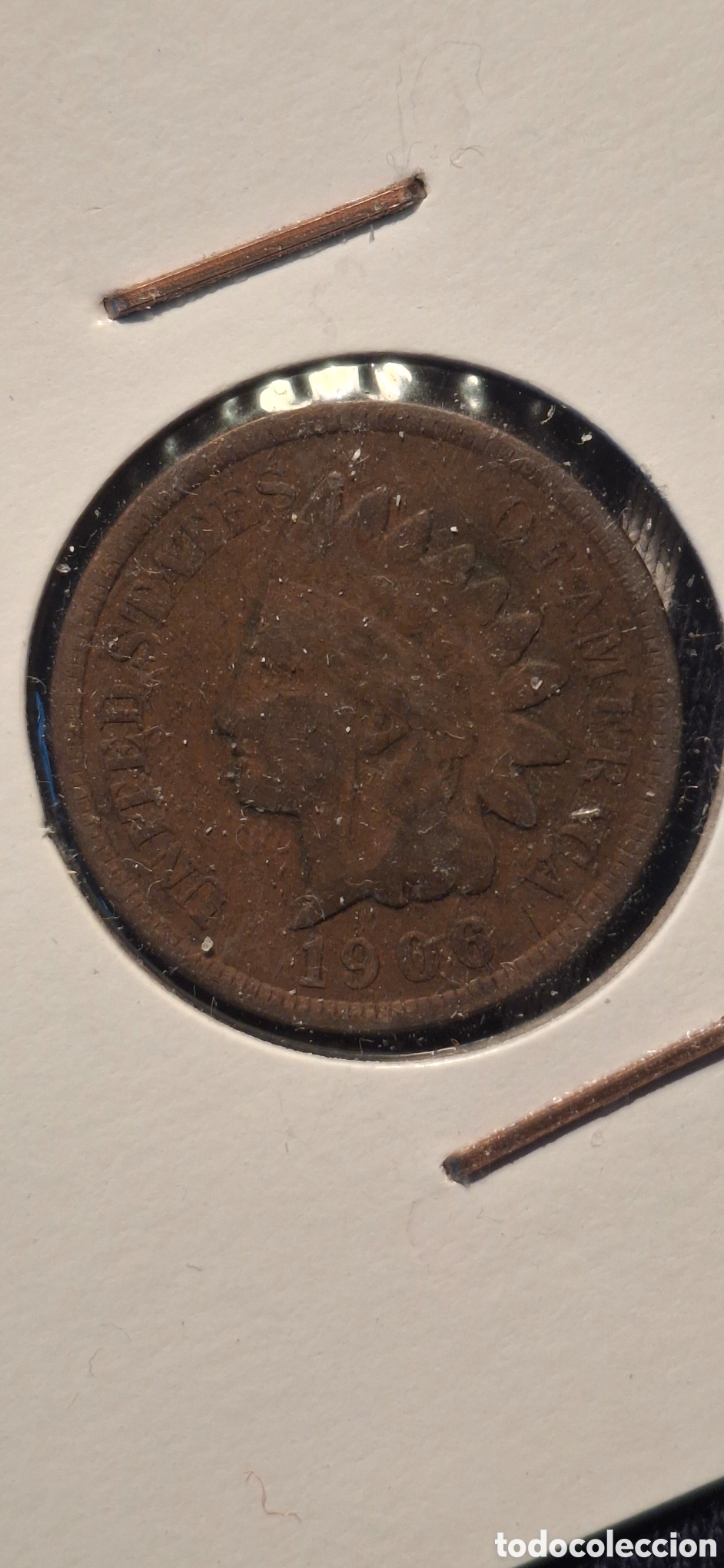 Monedas antiguas de Am&eacute;rica: 1906 One Cent Usa Estados Unidos 1 centavo