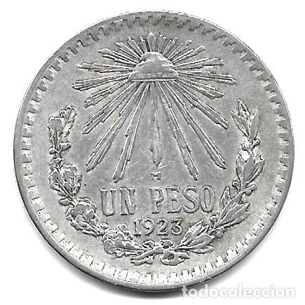 Monedas antiguas de Am&eacute;rica: MONEDA MEXICO 1923. 1 Peso. km455. Plata