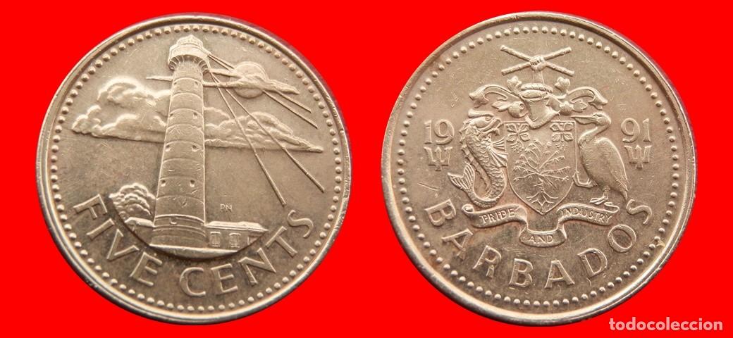 Monedas antiguas de Am&eacute;rica: 5 CENTAVOS 1991 BARBADOS-139754