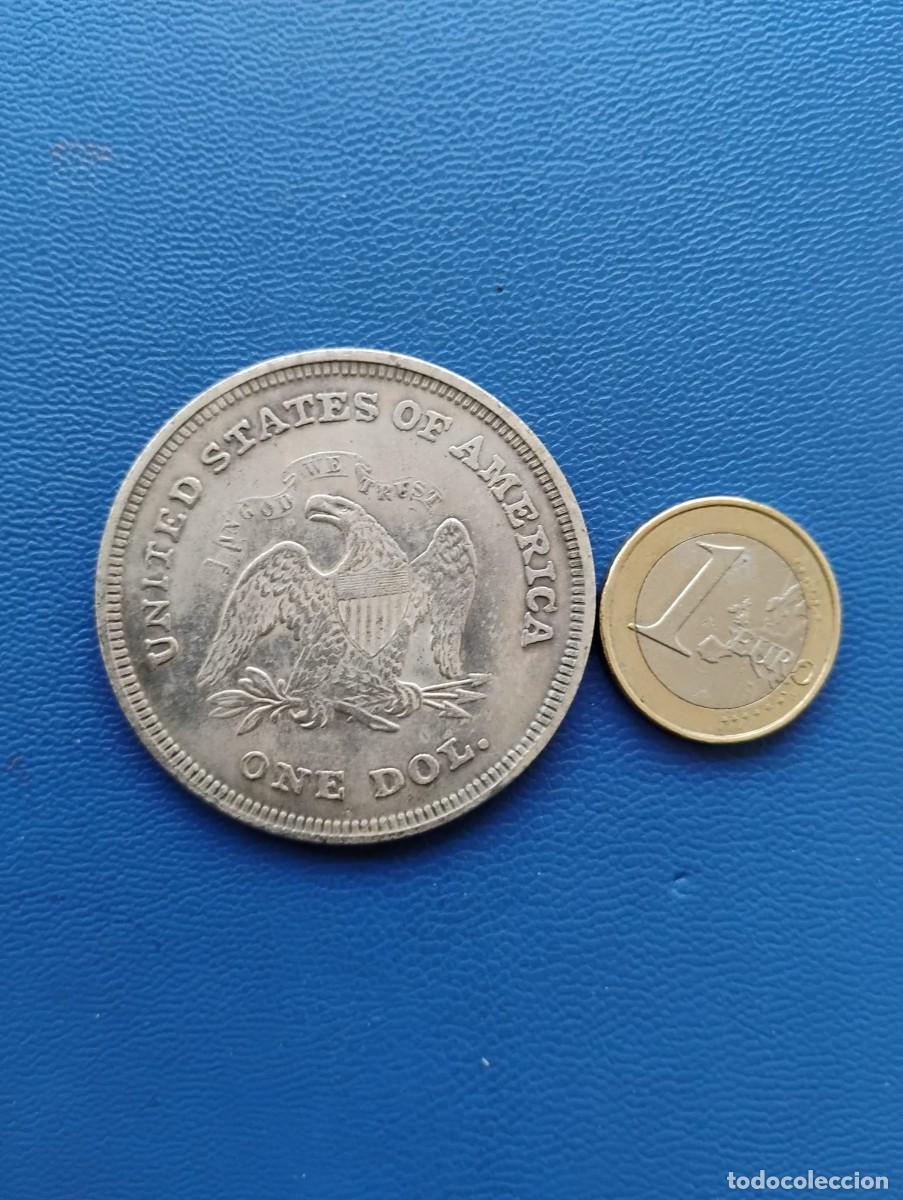 Old Coins of America: MONEDA ONE DOLLAR - UNITED STATES OF AMERICA - REPLICA IMANTA