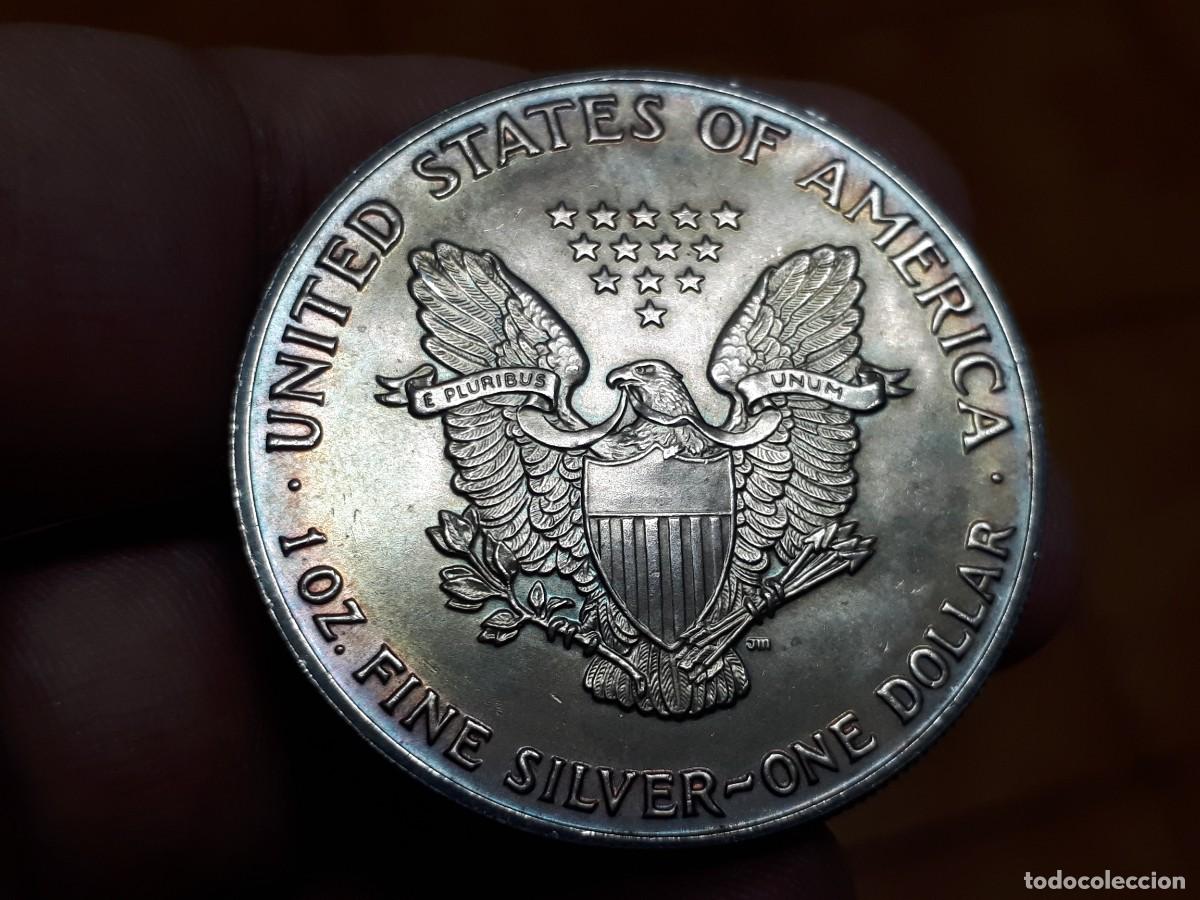 Monedas antiguas de Am&eacute;rica: USA 1 OZ Plata Silver Eagle 1991 - Foto 1
