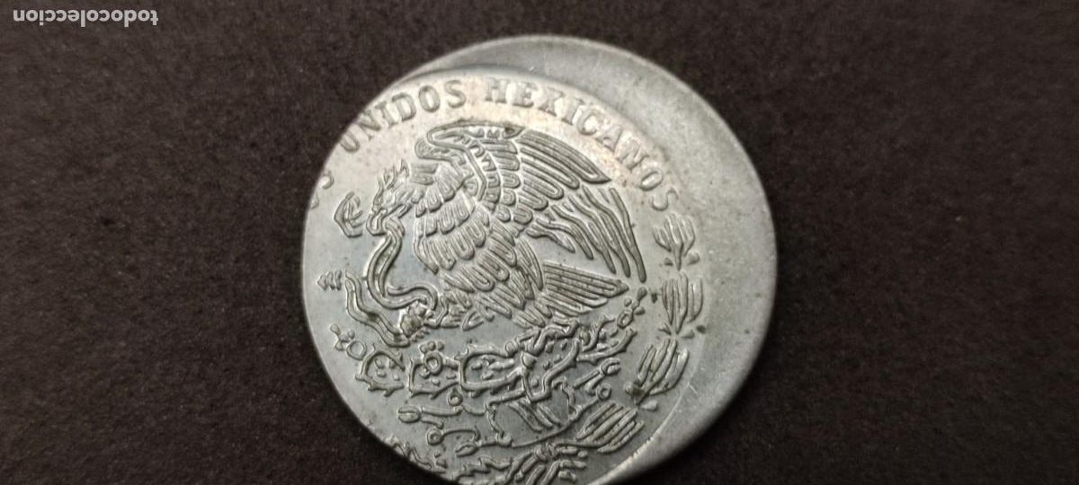 Monedas antiguas de Am&eacute;rica: M&eacute;jico 20cts error descentrado - Foto 2