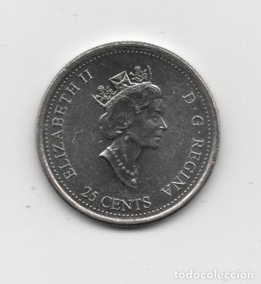 Monedas antiguas de Am&eacute;rica: CANADA 25 CENTS A&Ntilde;O 2000 - Foto 2