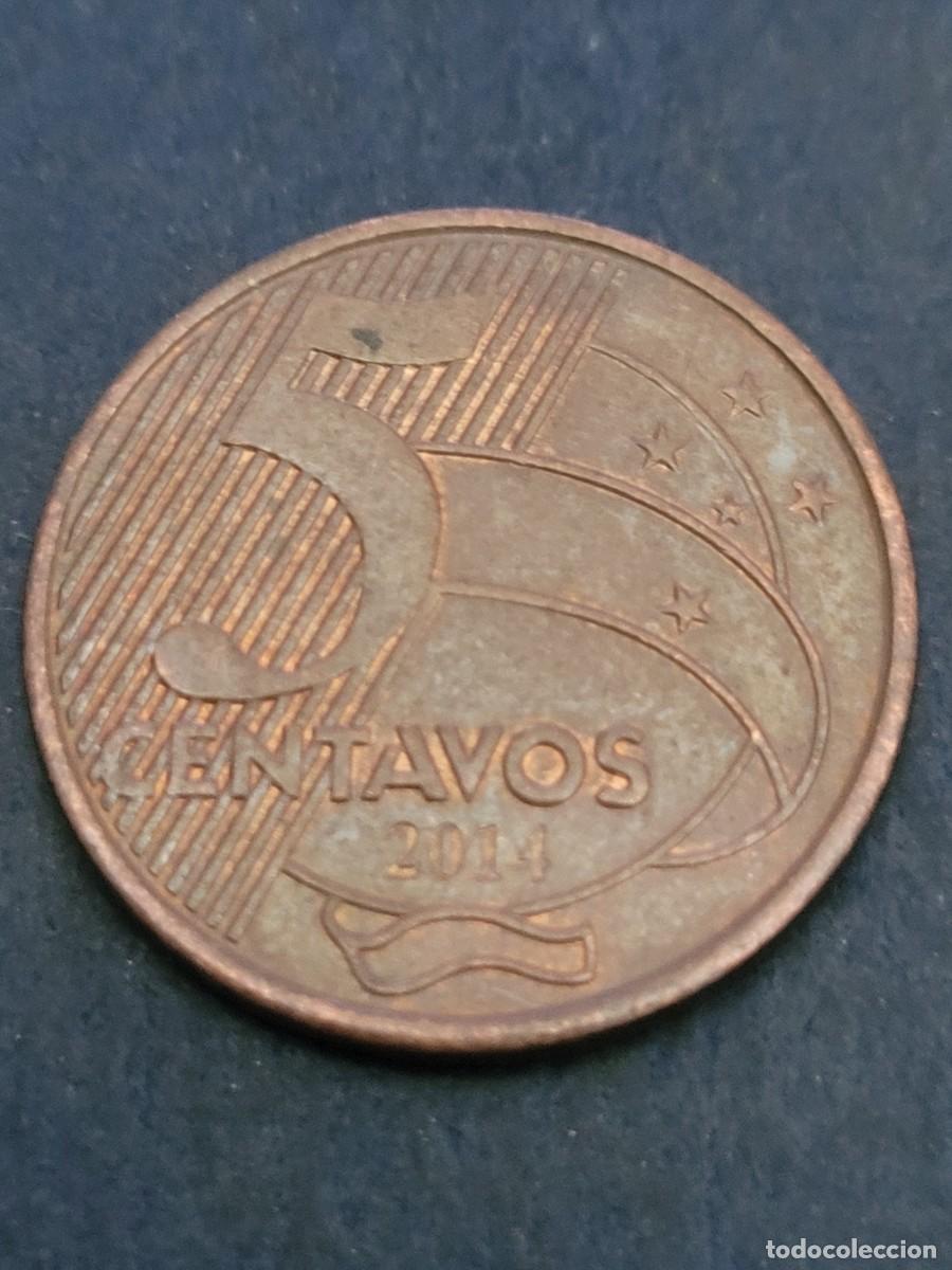 Monedas antiguas de Am&eacute;rica: Moneda 5 centavos 2014 Brasil - Foto 2