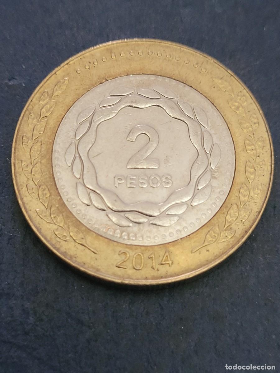 Monedas antiguas de Am&eacute;rica: Moneda 2 pesos 2014 Argentina - Foto 2