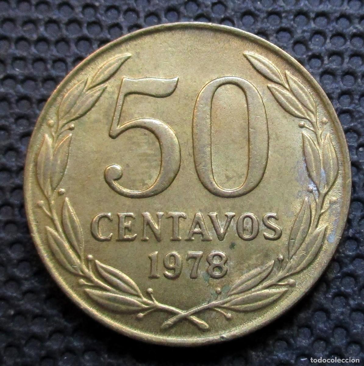 Monedas antiguas de Am&eacute;rica: CHILE - 50 CENTAVOS 1978 - (MI-385) - Foto 2