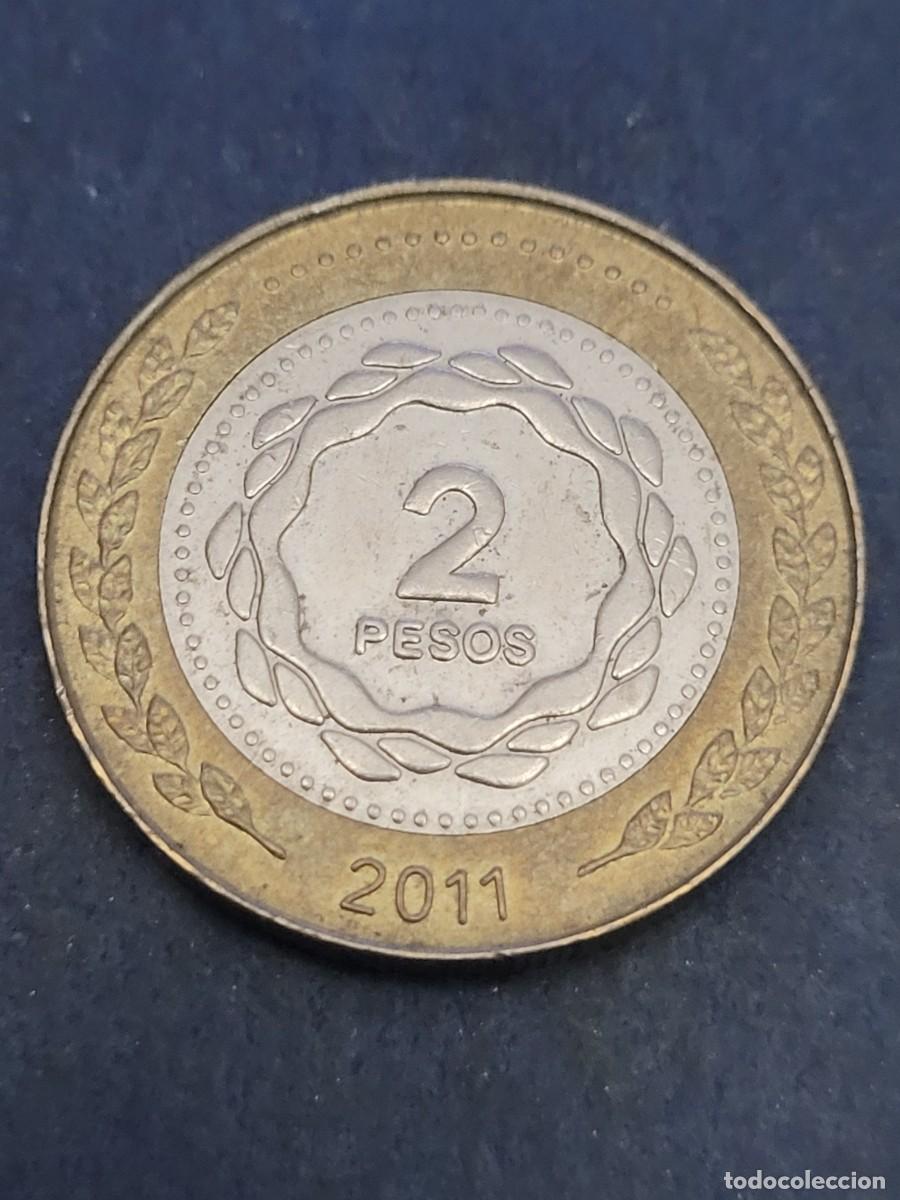 Monedas antiguas de Am&eacute;rica: Moneda 2 pesos 2011 Argentina - Foto 2