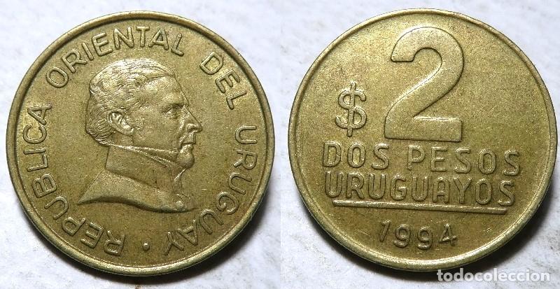 Monedas antiguas de Am&eacute;rica: MONEDA DE URUGUAY 2 Pesos 1994 - Foto 1