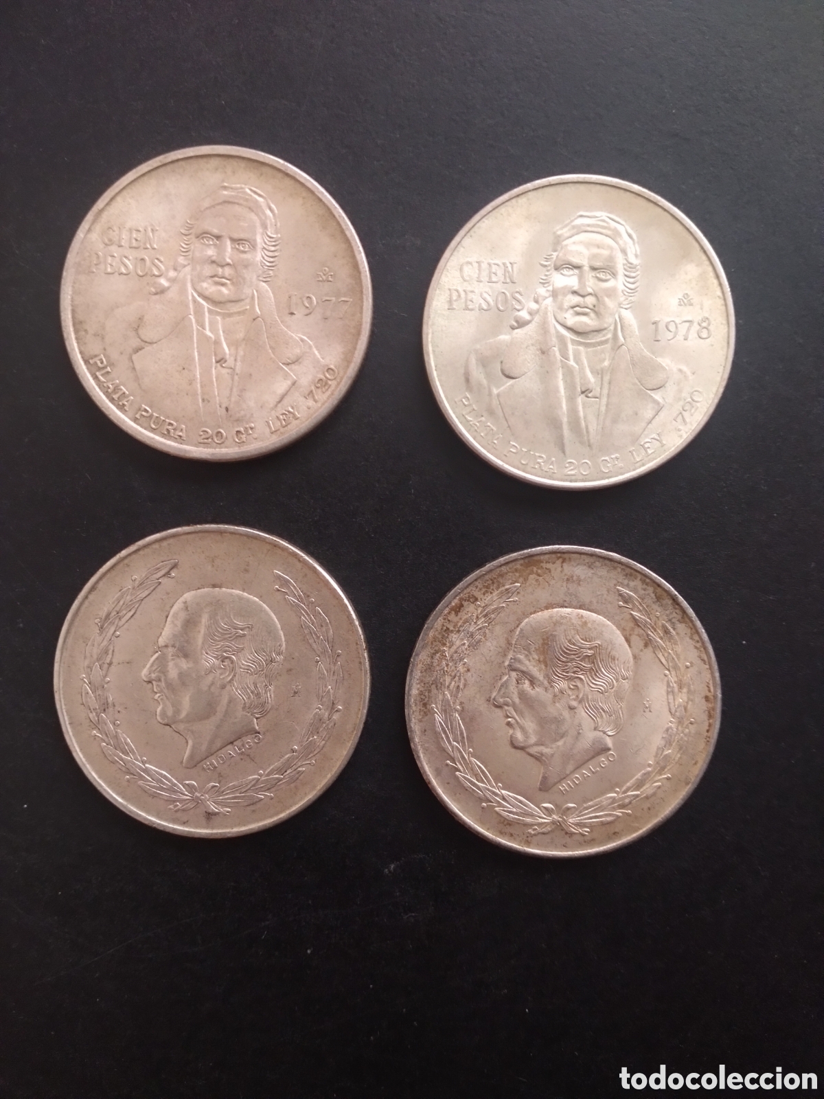 Monedas antiguas de Am&eacute;rica: Lote 4 monedas de plata Mexico - Foto 1